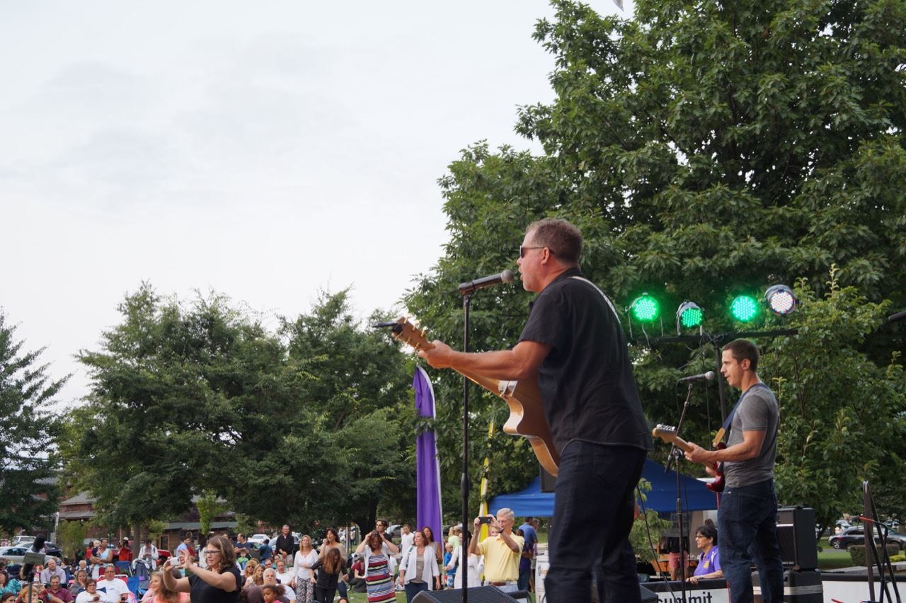 Band plays at the Brian Kirk and the Jirks - Hot Summer Nights event.